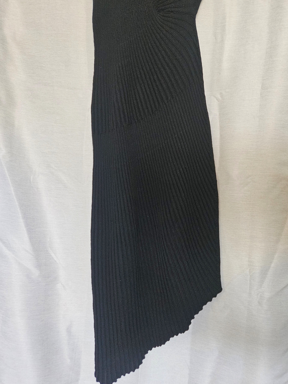 Cult Gaia CHRYSTA Knit Dress Black Size Large Midi Asymmetric - Picture 11 of 11